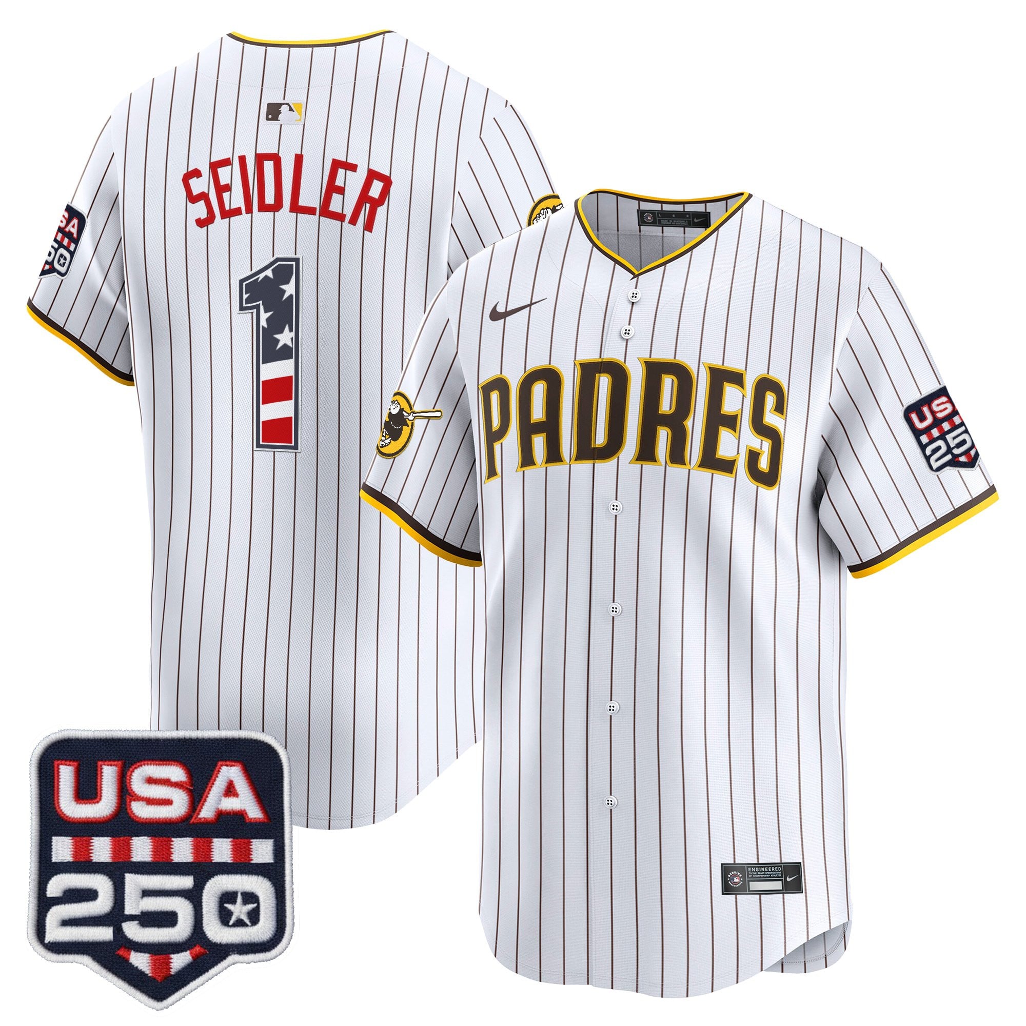SD USA 250 Fourth of July Vapor Premier Limited Jersey - Stitched