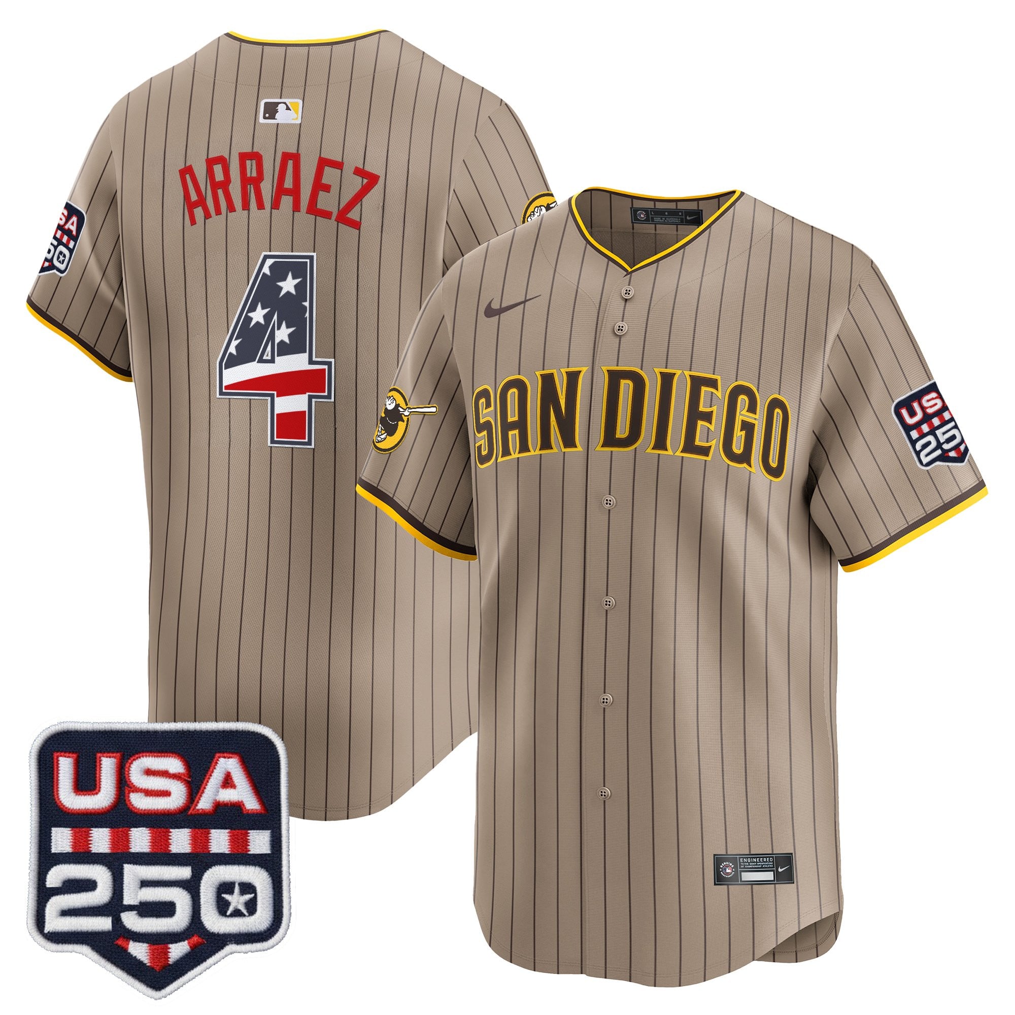 SD USA 250 Fourth of July Vapor Premier Limited Jersey - Stitched