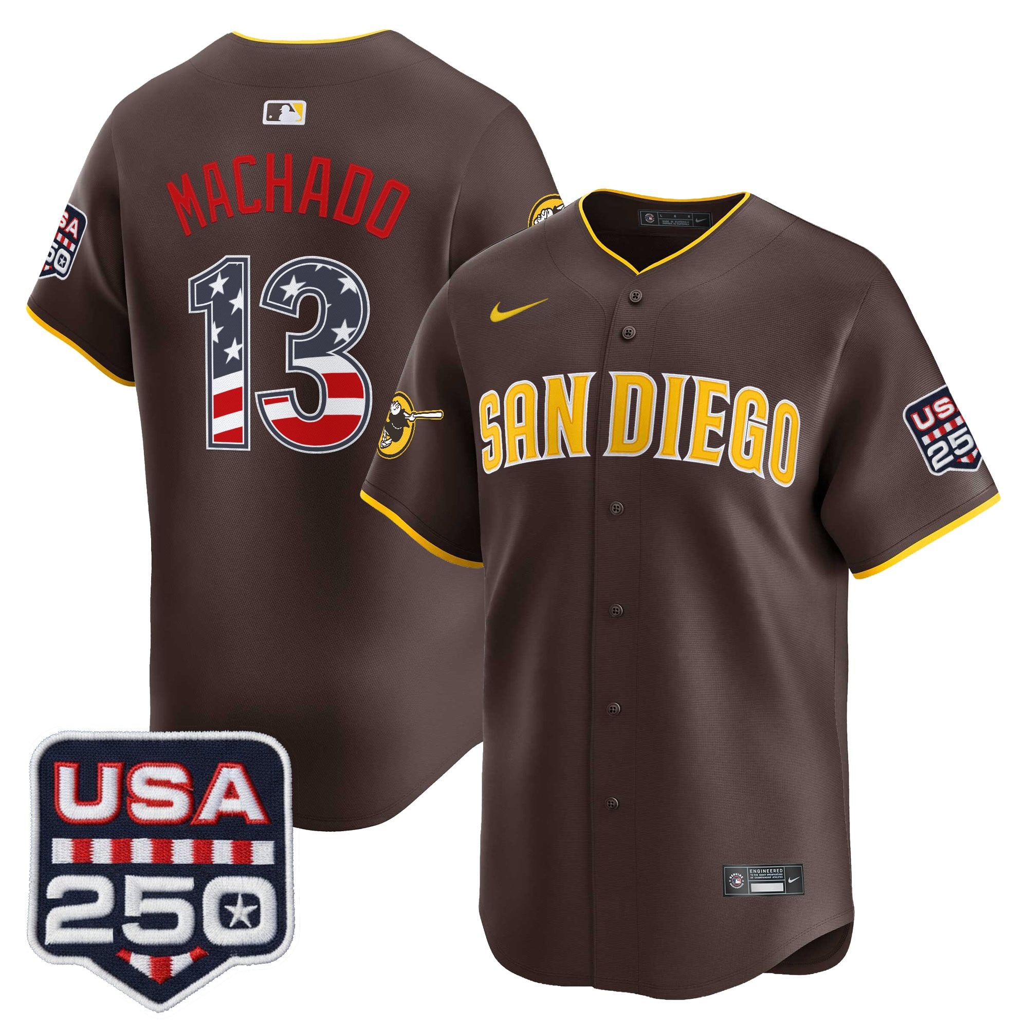 SD USA 250 Fourth of July Vapor Premier Limited Jersey - Stitched