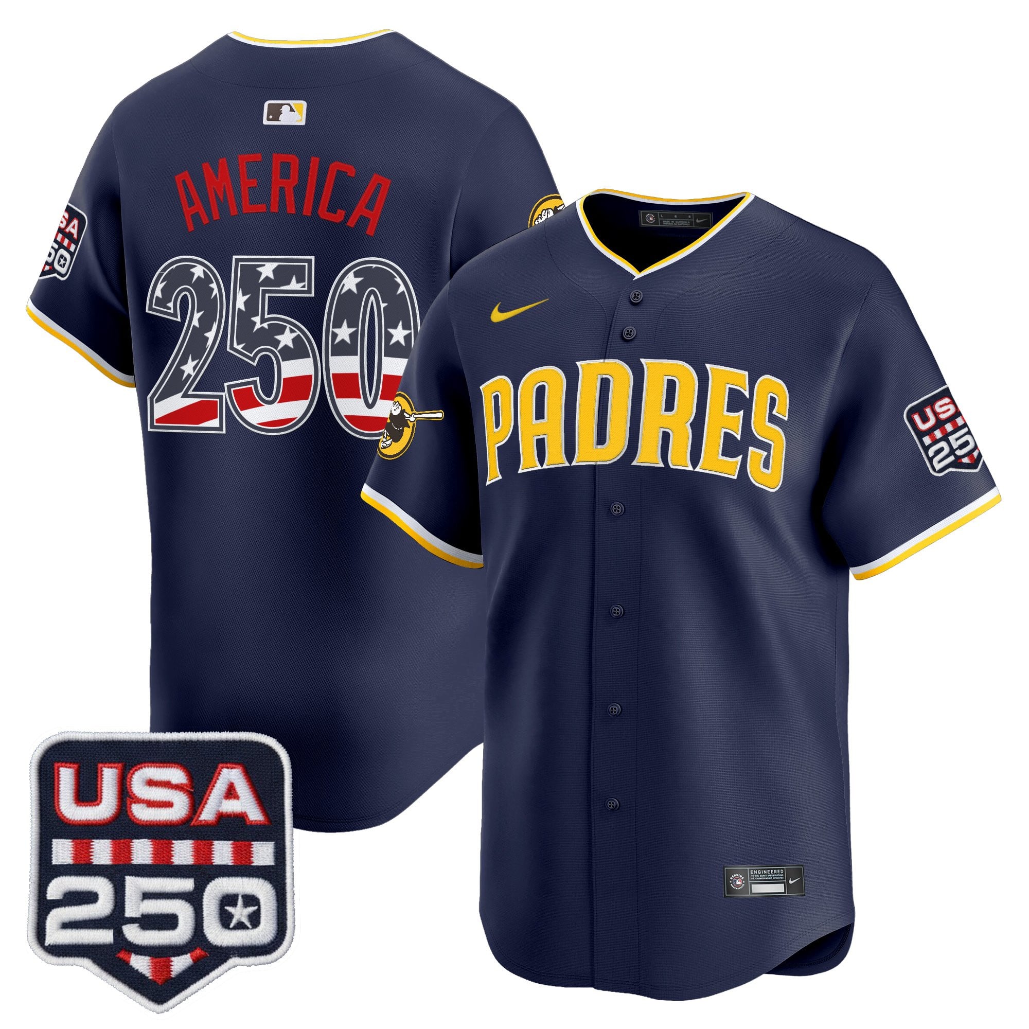 SD USA 250 Fourth of July Vapor Premier Limited Jersey - Stitched