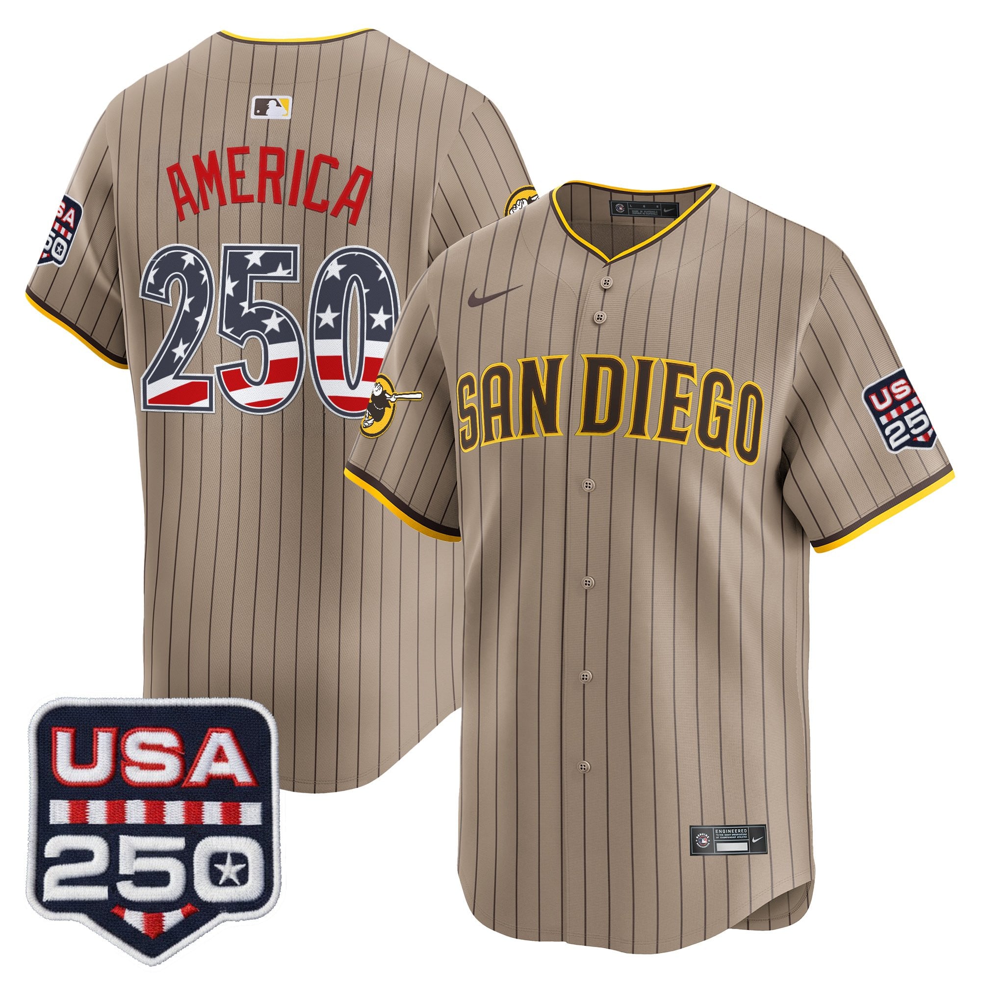 SD USA 250 Fourth of July Vapor Premier Limited Jersey - Stitched