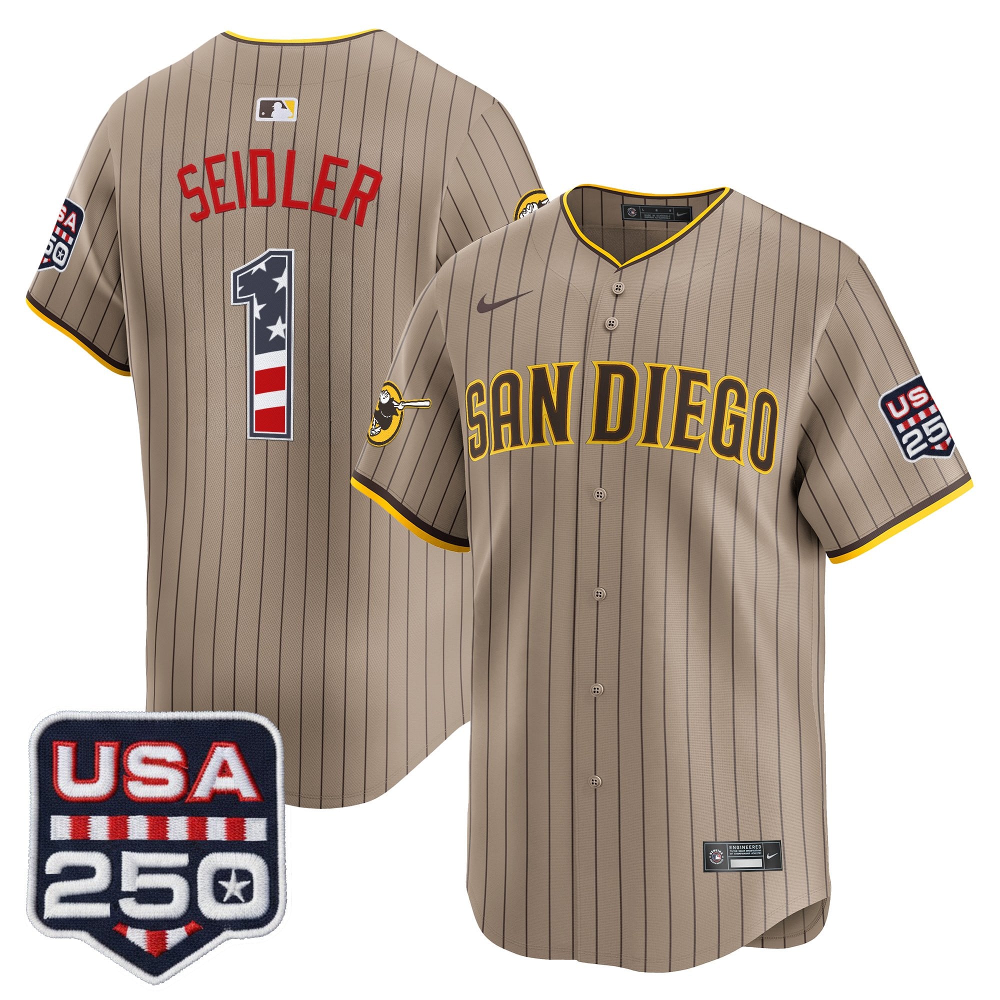 SD USA 250 Fourth of July Vapor Premier Limited Jersey - Stitched