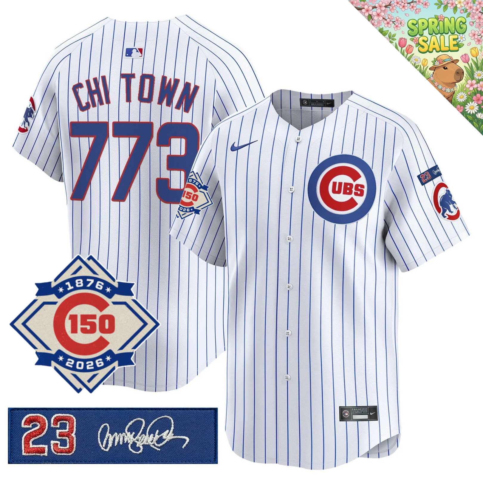 CHC 150th Anniversary & 'Ryne Sandberg Tribute' Limited Gold Jersey - Stitched