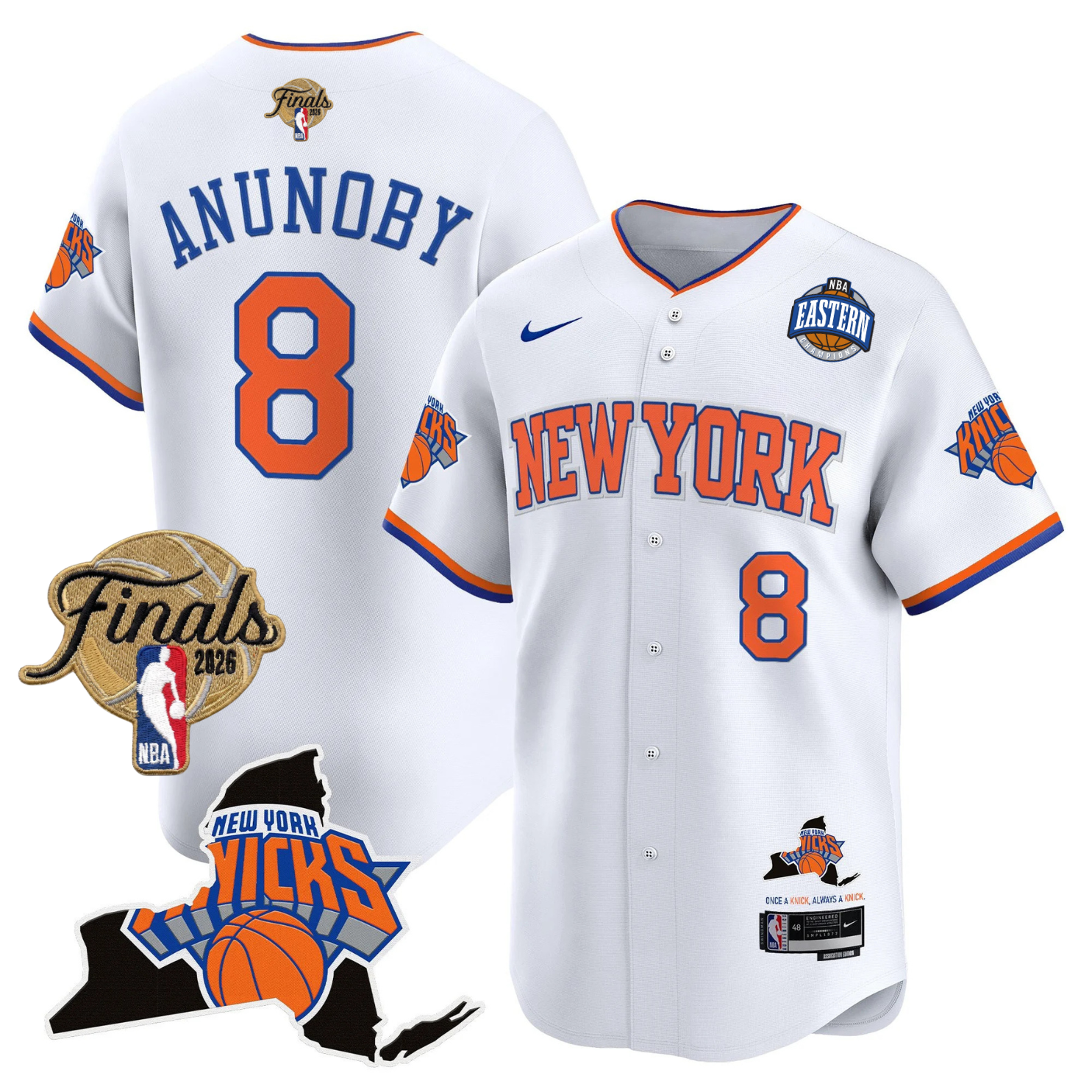 NYK 2026 Finals Vapor Baseball Jersey V2 - Stitched