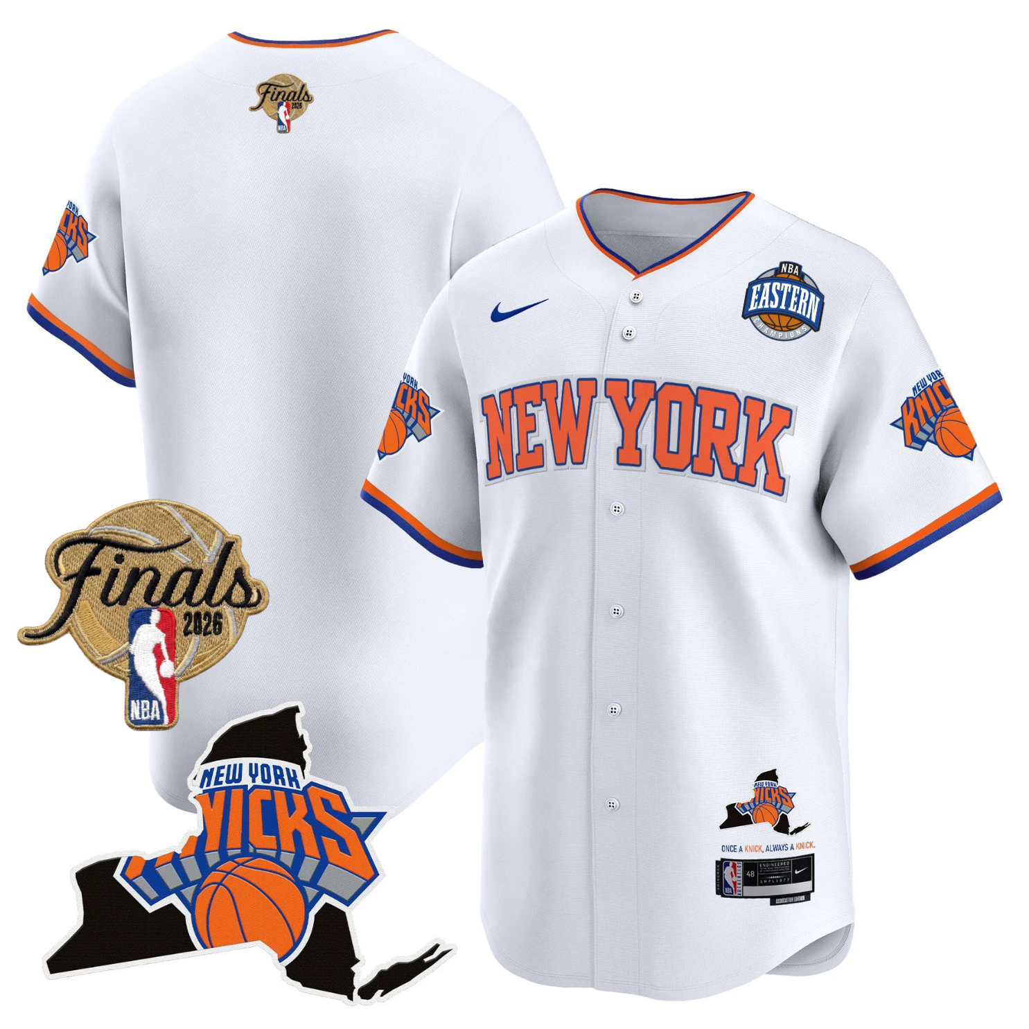 NYK 2026 Finals Vapor Baseball Jersey V2 - Stitched