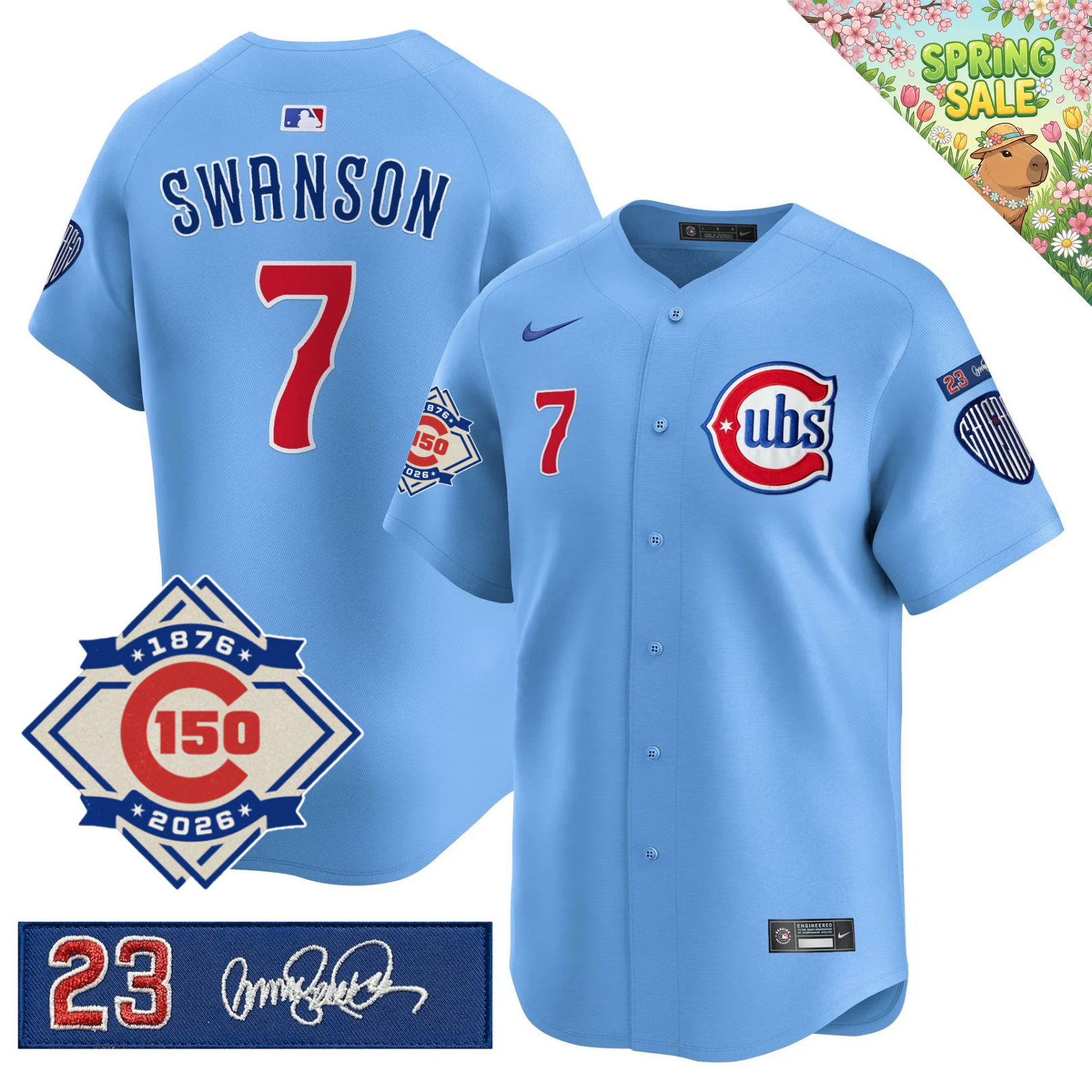 CHC 150th Anniversary & 'Ryne Sandberg Tribute' Limited Gold Jersey - Stitched