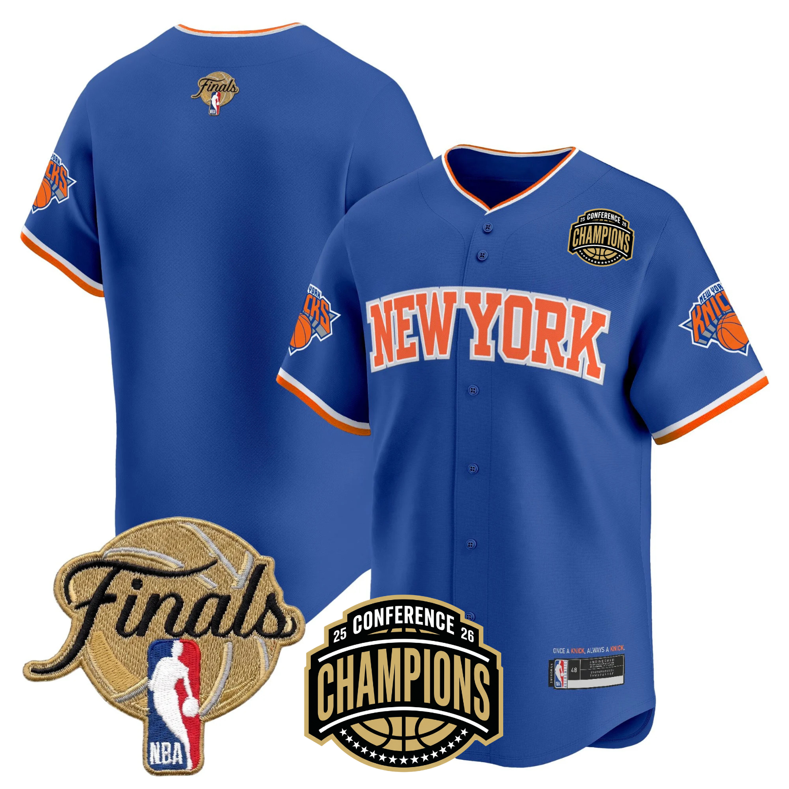 NYK 2026 Finals Vapor Baseball Gold Jersey - Stitched
