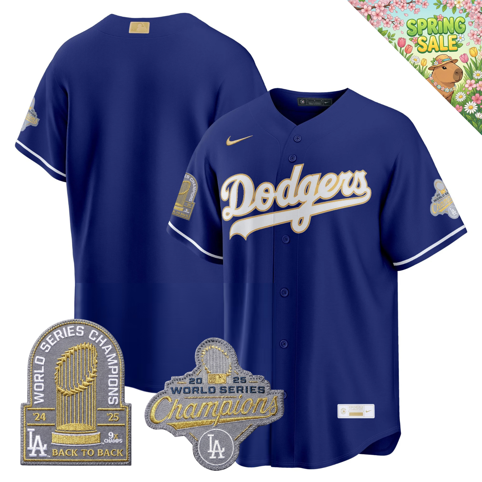 LAD "Gold Collection" Premier Limited Jersey - 9X World Series Champions - Stitched