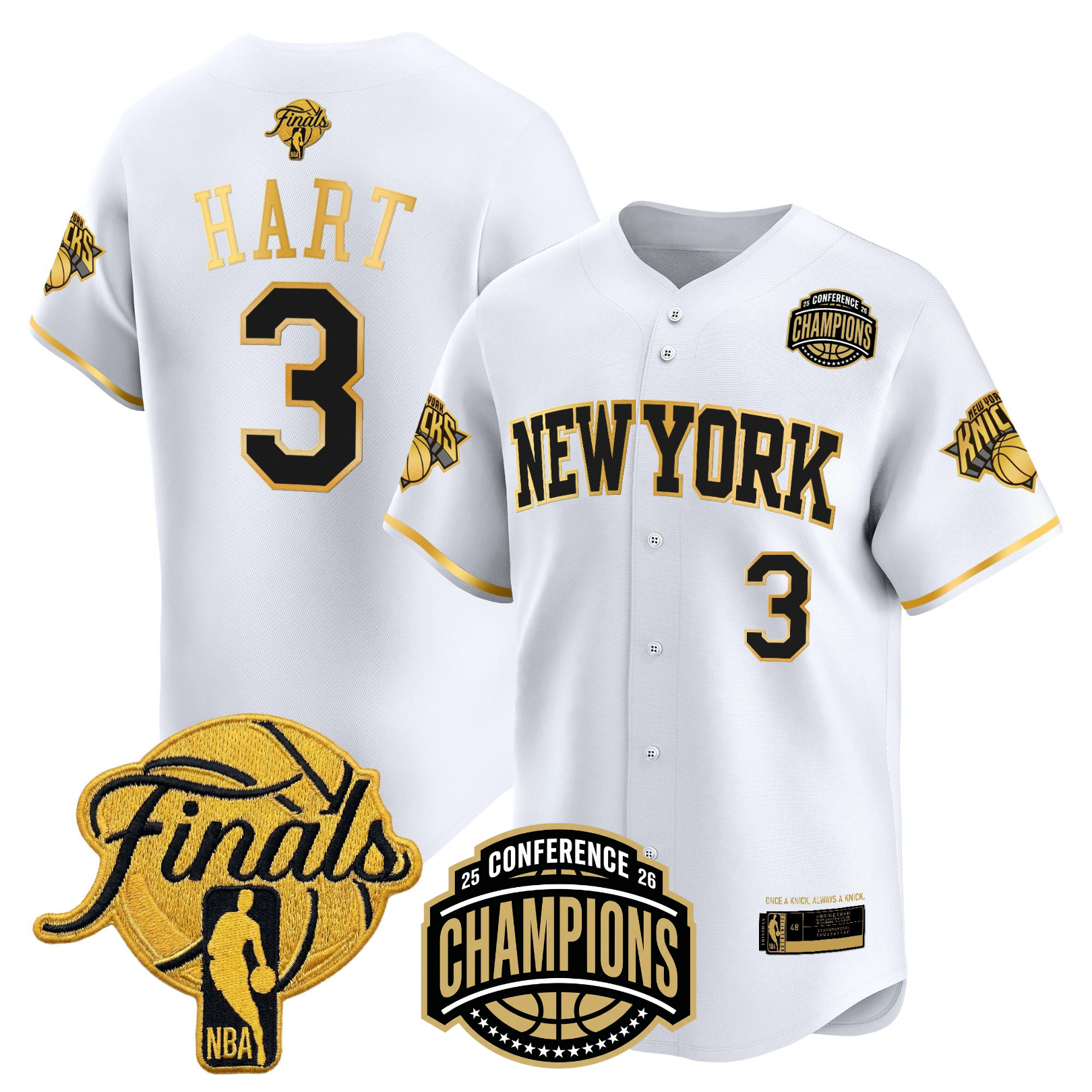 NYK 2026 Finals Vapor Baseball Jersey - Stitched