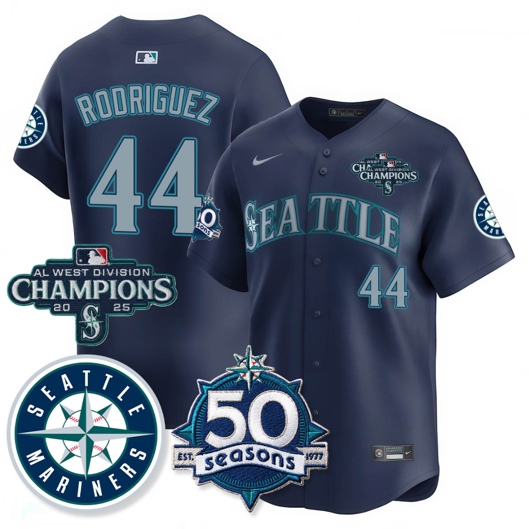 SEA Limited Teal Jersey - 50th Anniversary & AL West Division Champions - Stitched