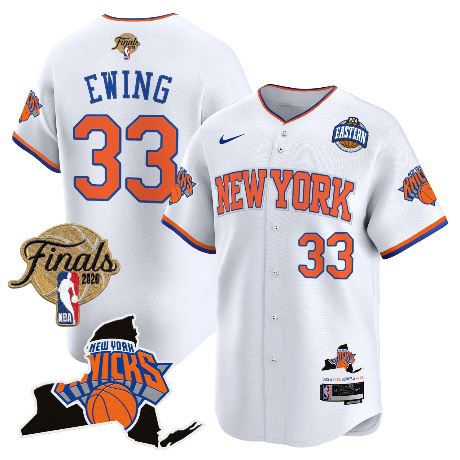NYK 2026 Finals Vapor Baseball Jersey V2 - Stitched