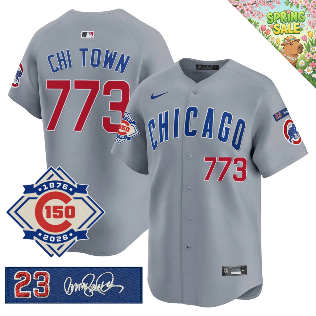 CHC 150th Anniversary & 'Ryne Sandberg Tribute' Limited Gold Jersey - Stitched