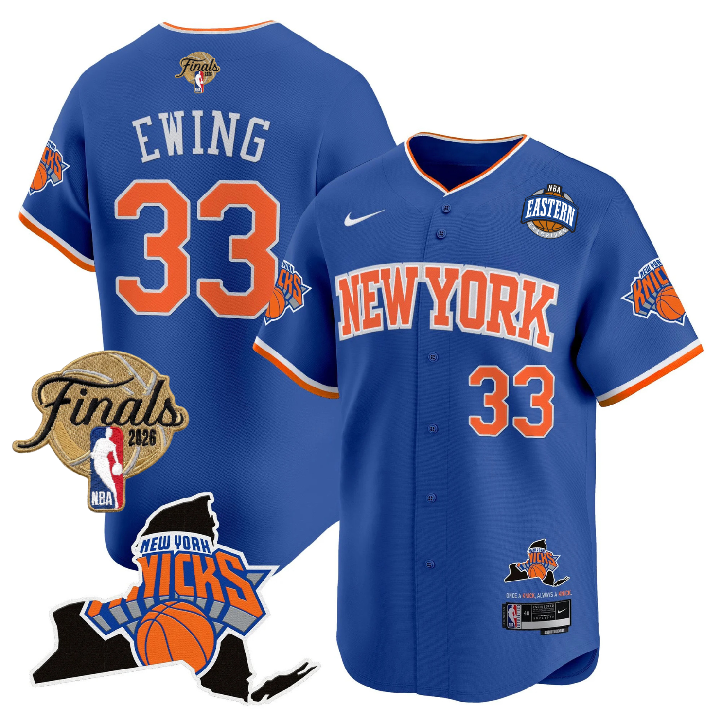 NYK 2026 Finals Vapor Baseball Jersey V2 - Stitched