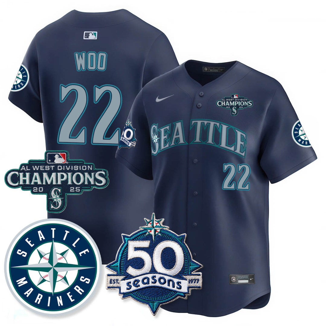 SEA Limited Teal Jersey - 50th Anniversary & AL West Division Champions - Stitched