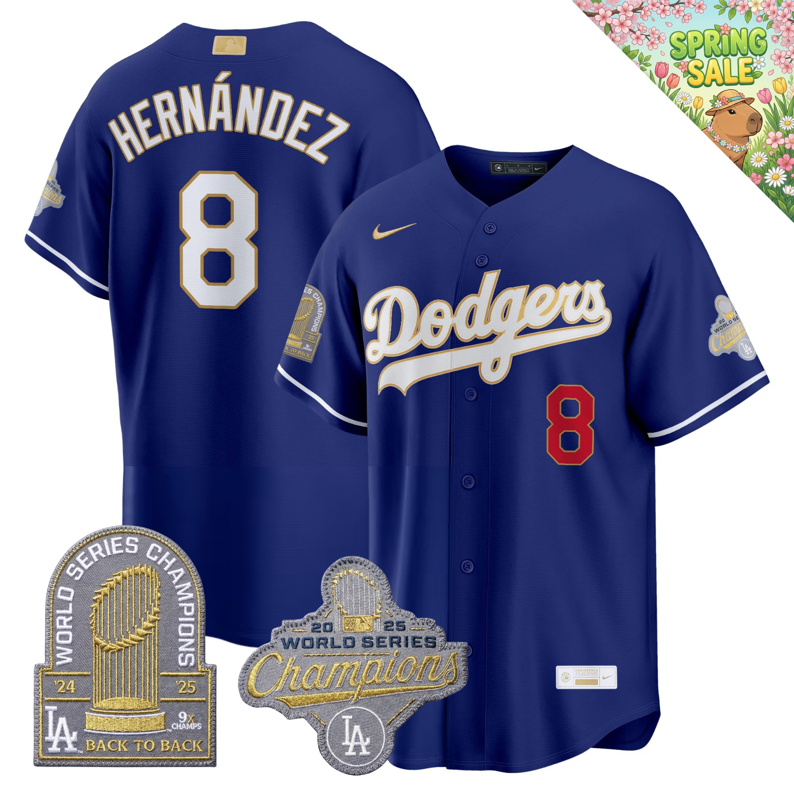 LAD "Gold Collection" Premier Limited Jersey - 9X World Series Champions - Stitched