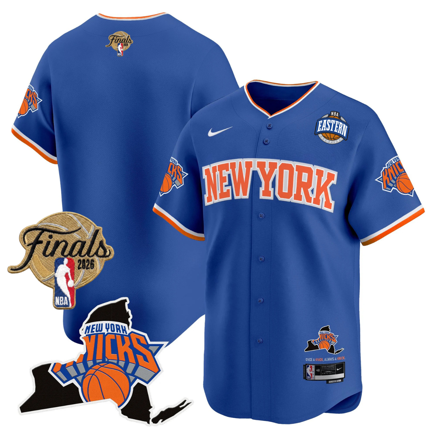 NYK 2026 Finals Vapor Baseball Jersey V2 - Stitched
