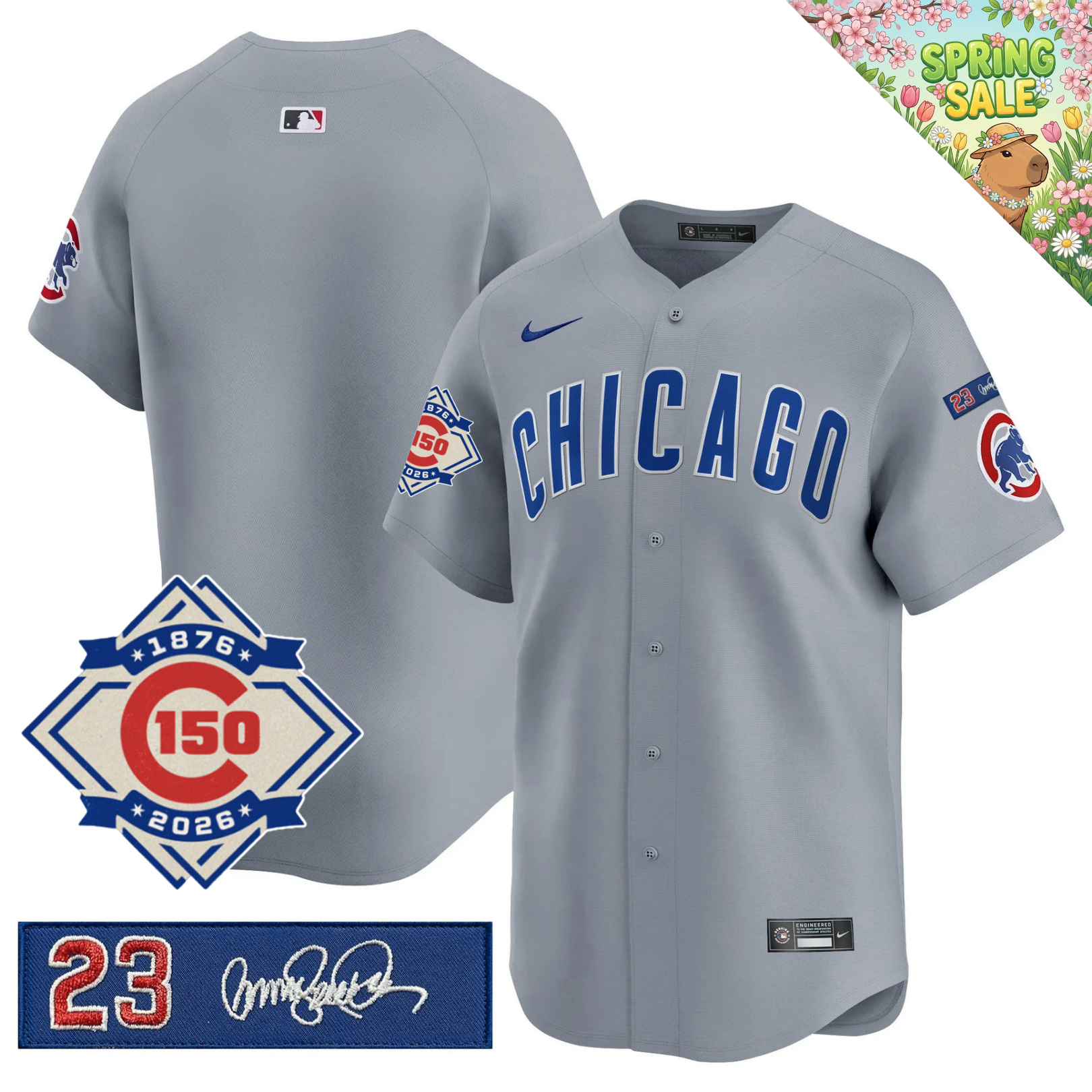 CHC 150th Anniversary & 'Ryne Sandberg Tribute' Limited Gold Jersey - Stitched