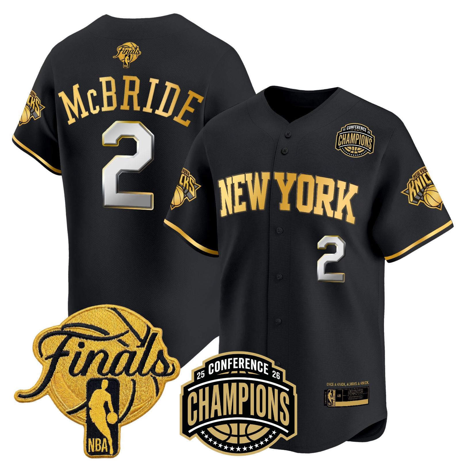 NYK 2026 Finals Vapor Baseball Jersey - Stitched