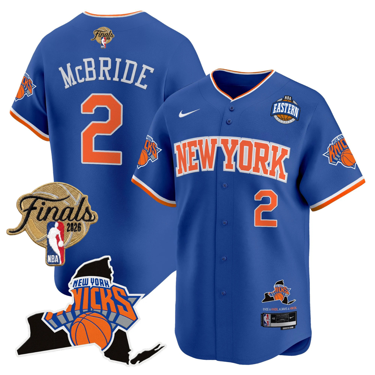 NYK 2026 Finals Vapor Baseball Jersey V2 - Stitched