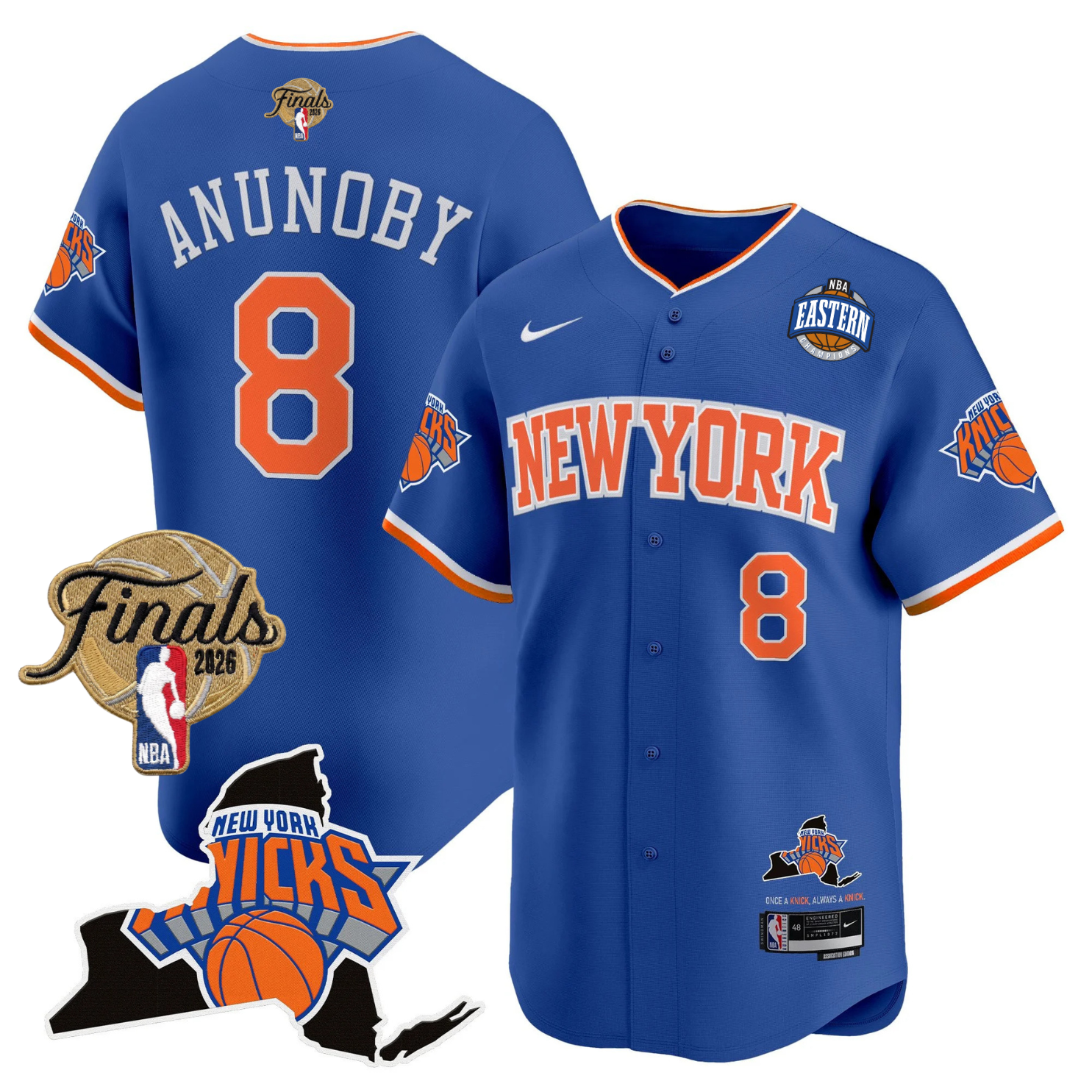 NYK 2026 Finals Vapor Baseball Jersey V2 - Stitched