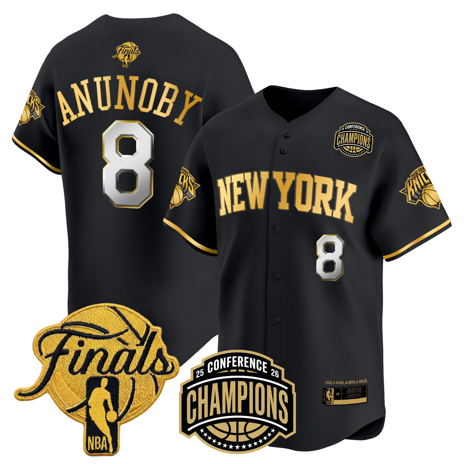 NYK 2026 Finals Vapor Baseball Gold Jersey - Stitched