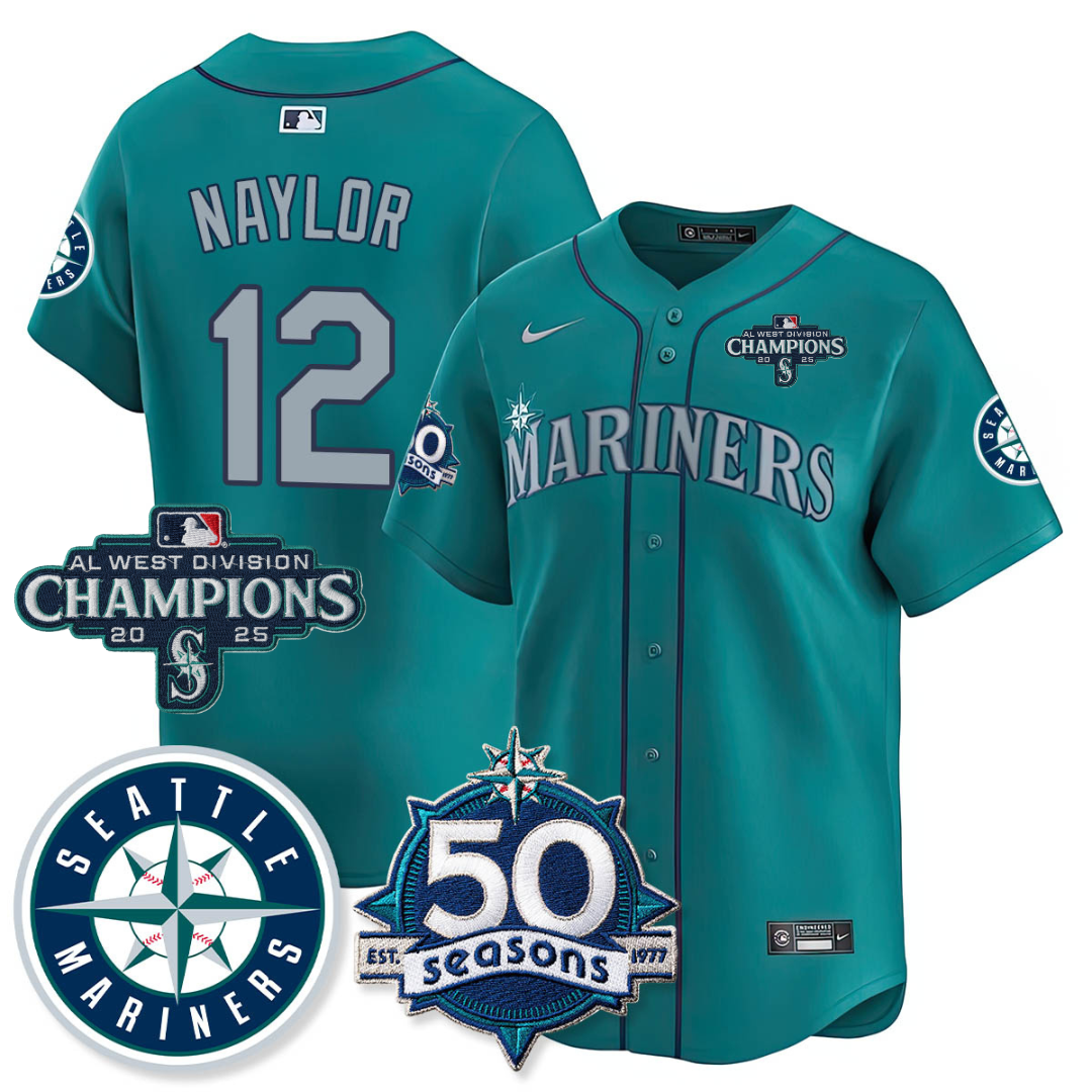SEA Limited Teal Jersey - 50th Anniversary & AL West Division Champions - Stitched