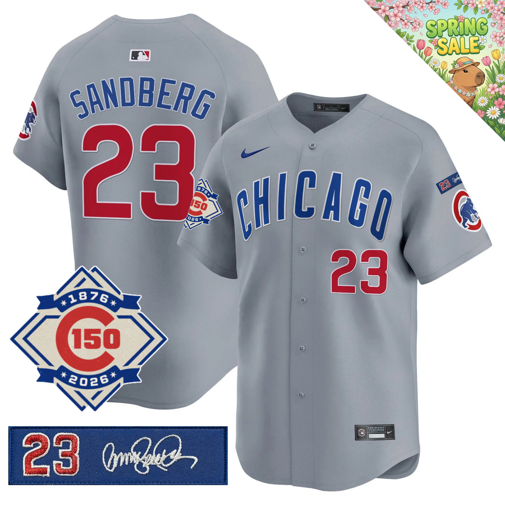 CHC 150th Anniversary & 'Ryne Sandberg Tribute' Limited Gold Jersey - Stitched