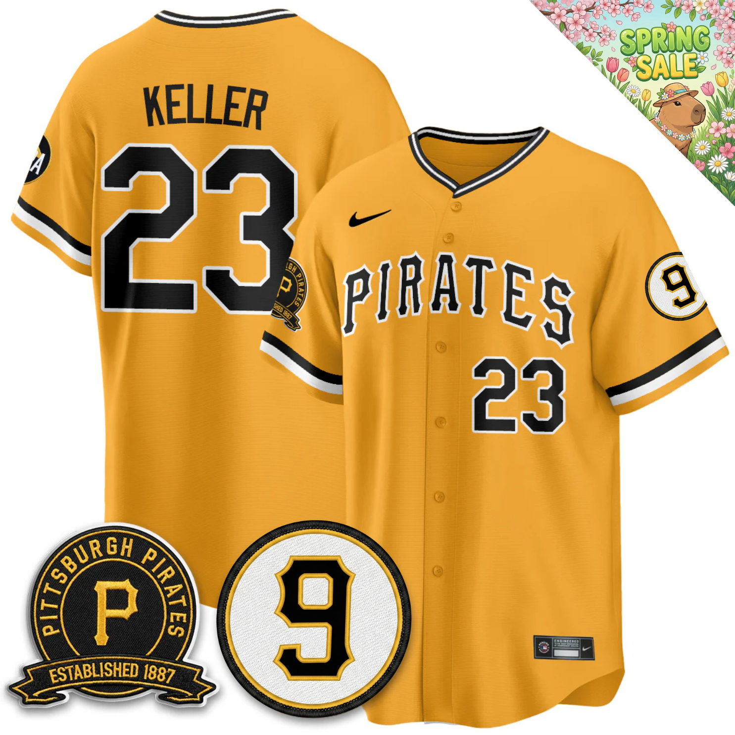 PIT Memories Vapor Limited Jersey - Bill Mazeroski & EST 1887 Patch - Stitched