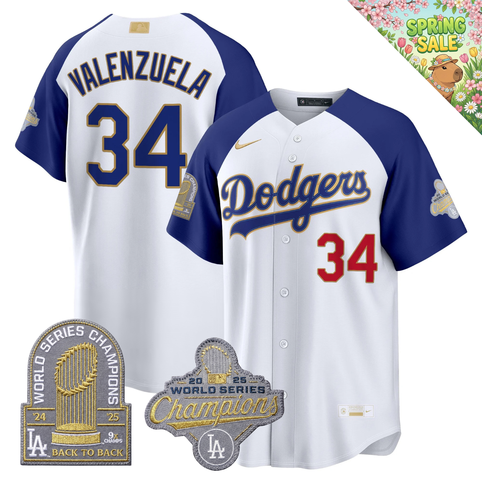 LAD "Gold Collection" Premier Limited Jersey - 9X World Series Champions - Stitched