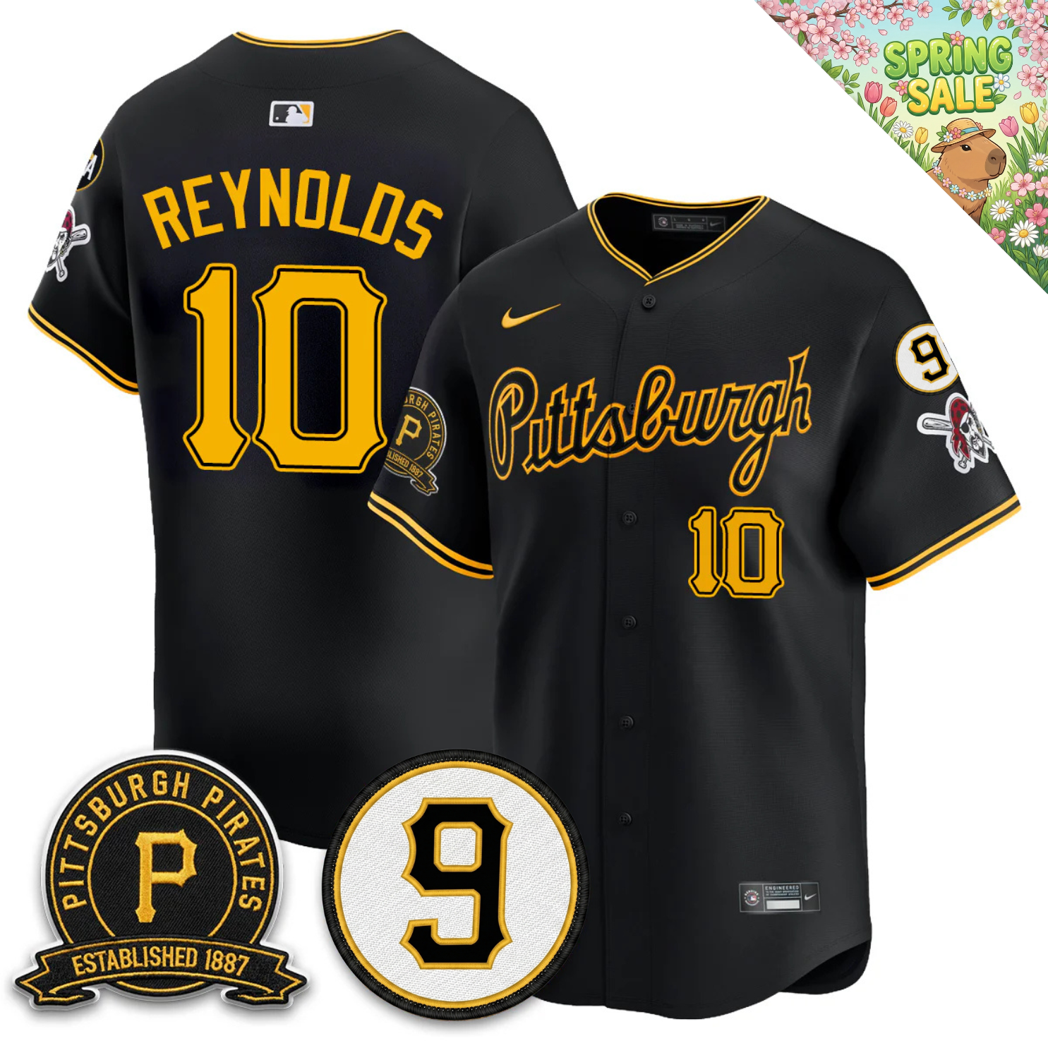 PIT Memories Vapor Limited Jersey - Bill Mazeroski & EST 1887 Patch - Stitched
