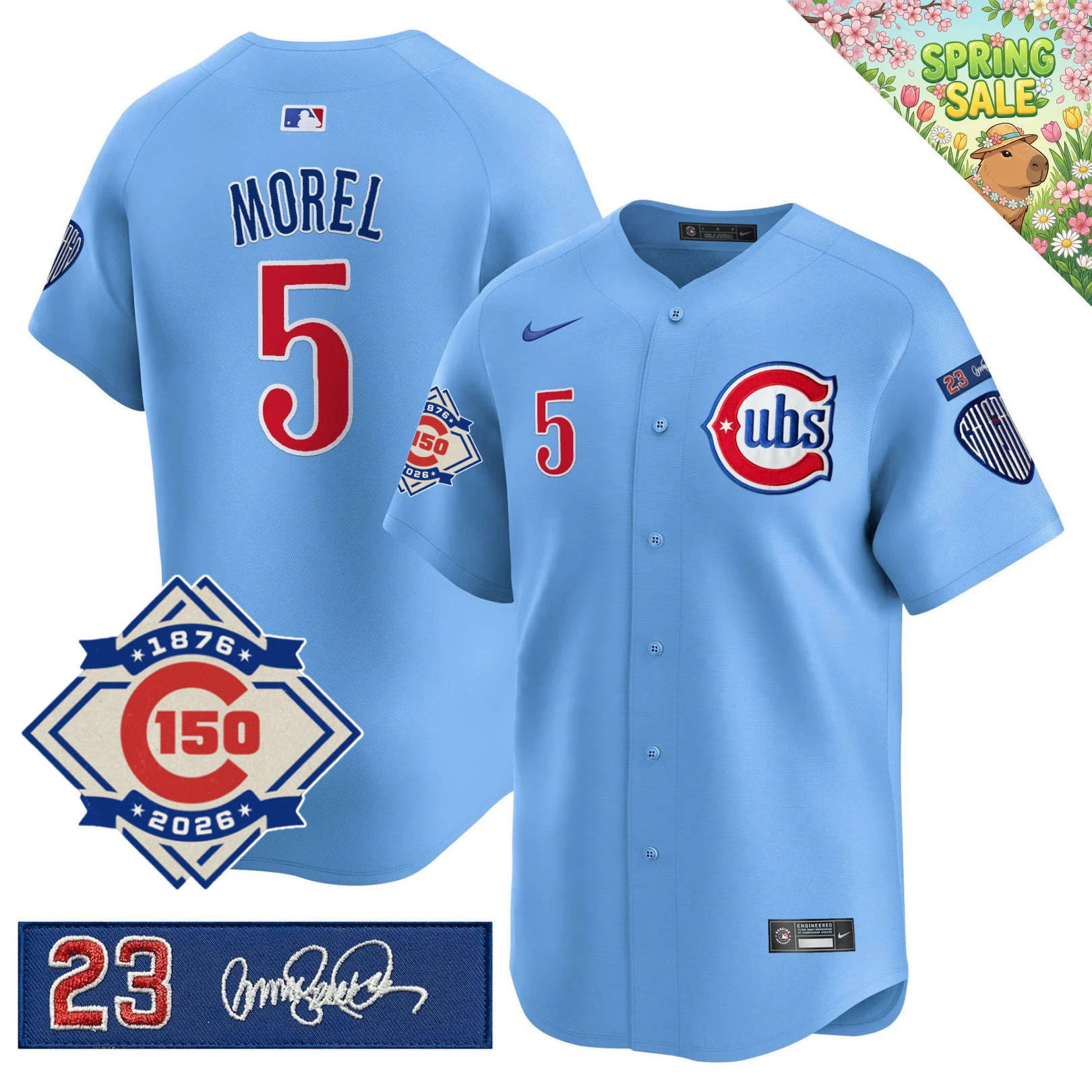 CHC 150th Anniversary & 'Ryne Sandberg Tribute' Limited Blue Jersey - Stitched