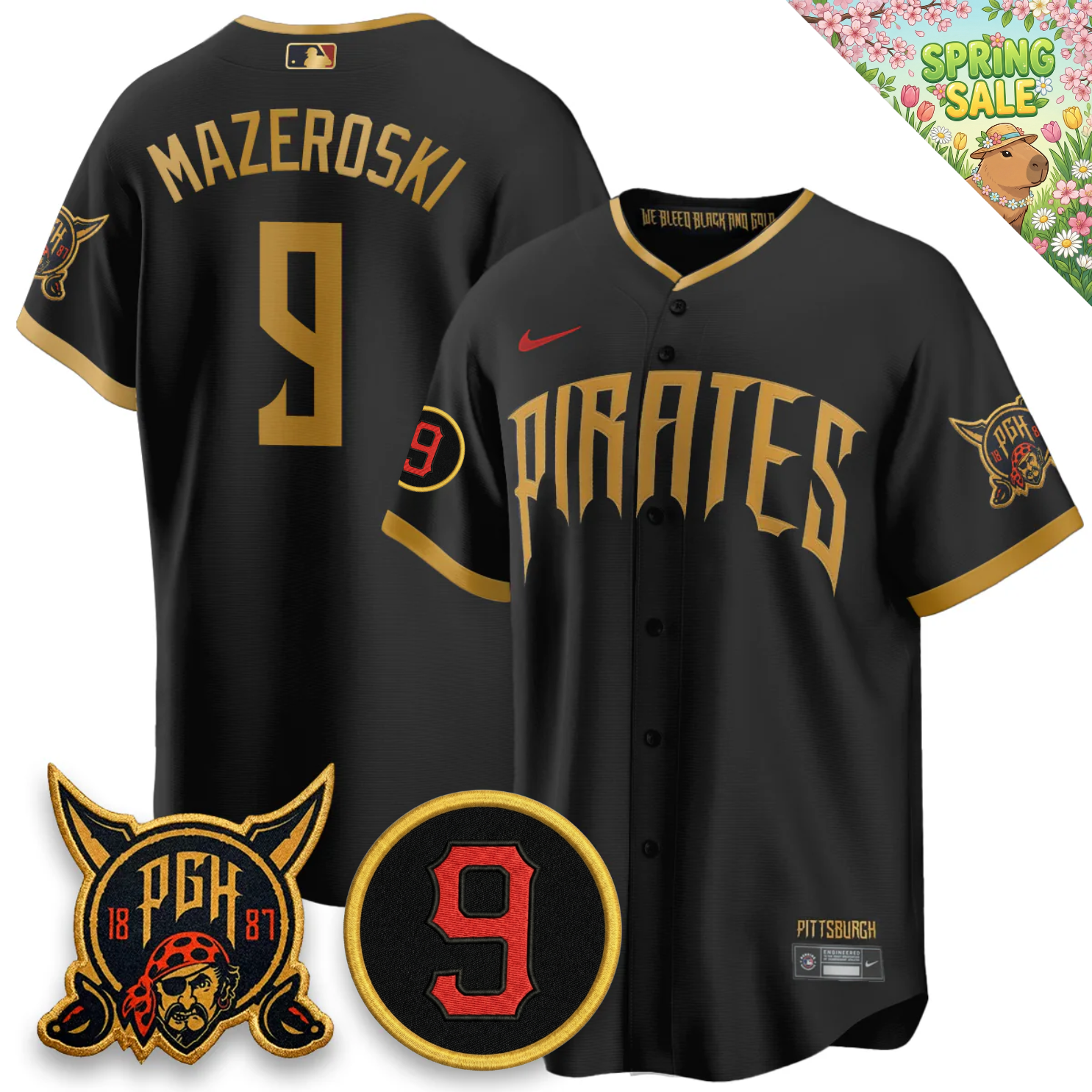 PIT 2026 Limited City Connect Jersey - Bill Mazeroski & EST 1887 Patch - Stitched