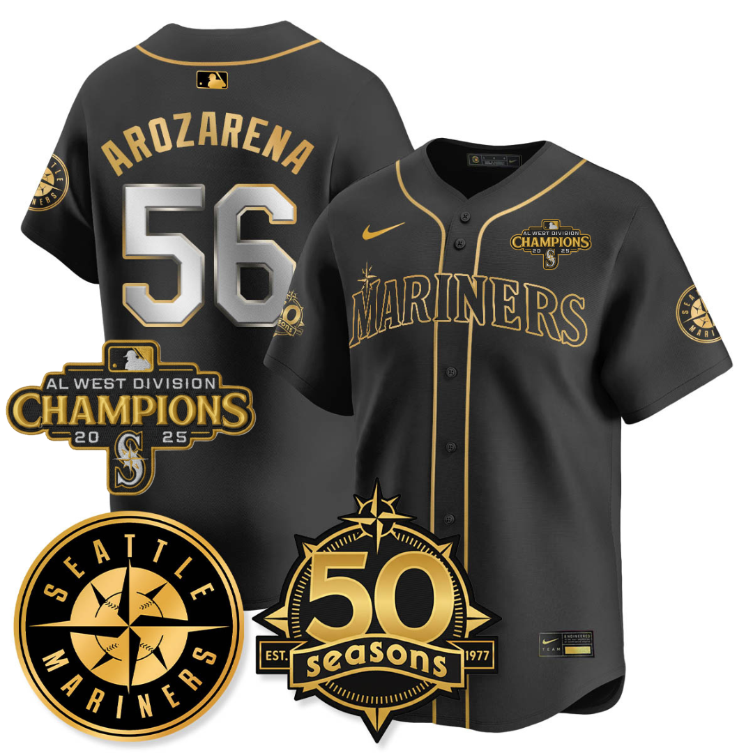 SEA Limited Teal Jersey - 50th Anniversary & AL West Division Champions - Stitched