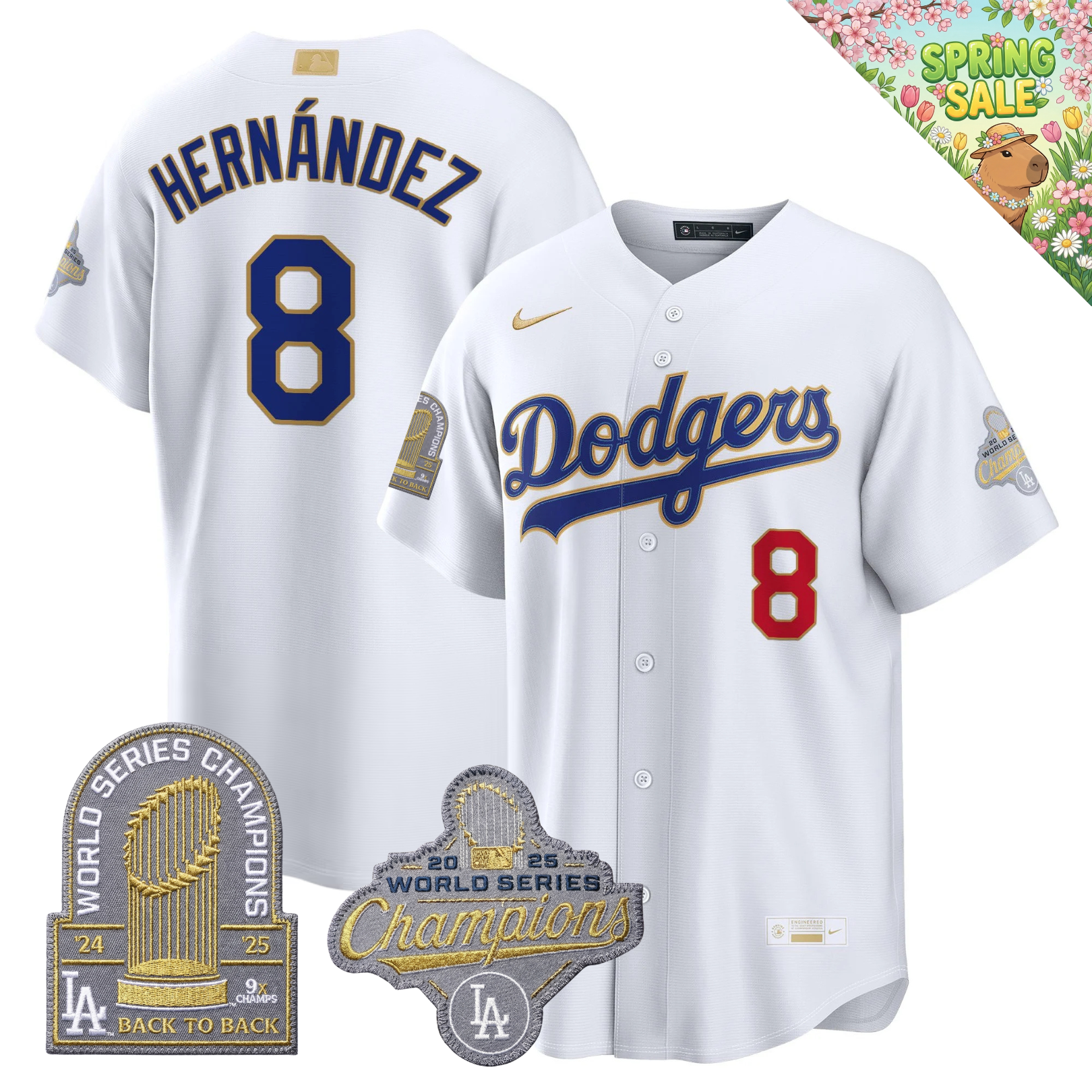 LAD "Gold Collection" Premier Limited Jersey - 9X World Series Champions - Stitched