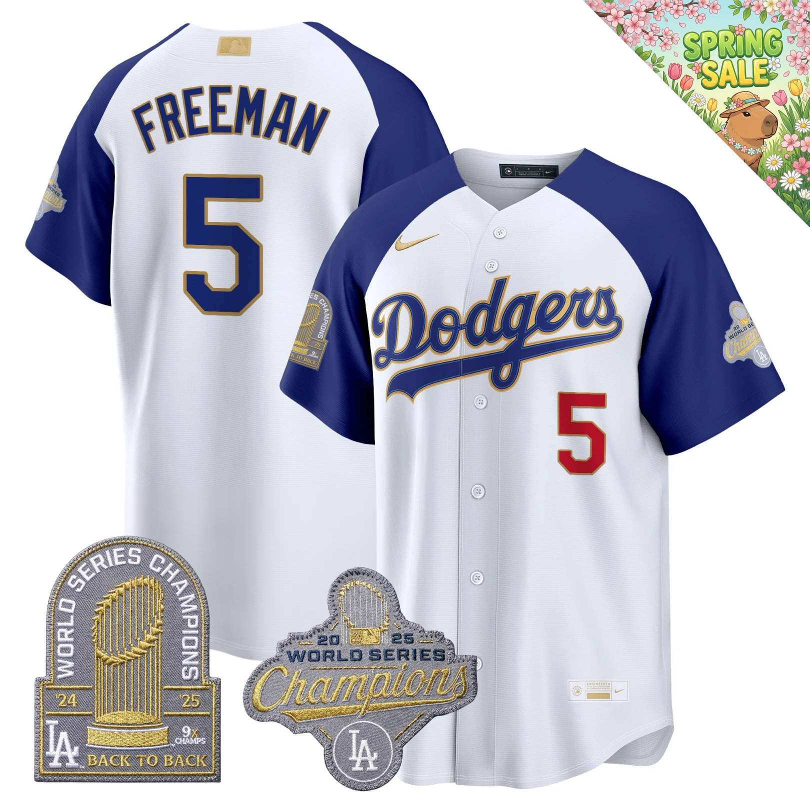 LAD "Gold Collection" Premier Limited Jersey - 9X World Series Champions - Stitched