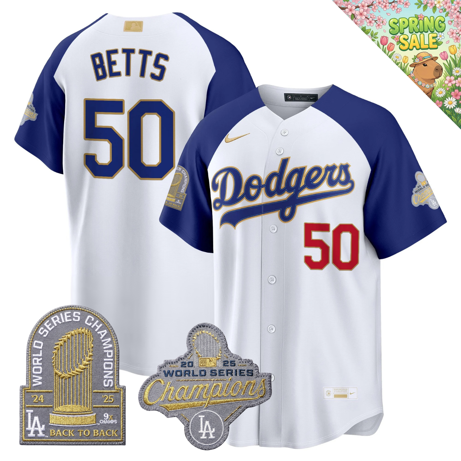 LAD "Gold Collection" Premier Limited Jersey - 9X World Series Champions - Stitched