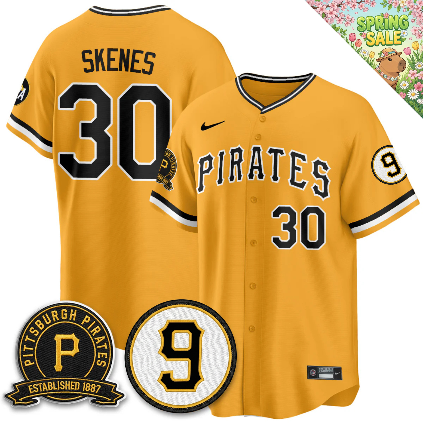 PIT Memories Vapor Limited Jersey - Bill Mazeroski & EST 1887 Patch - Stitched