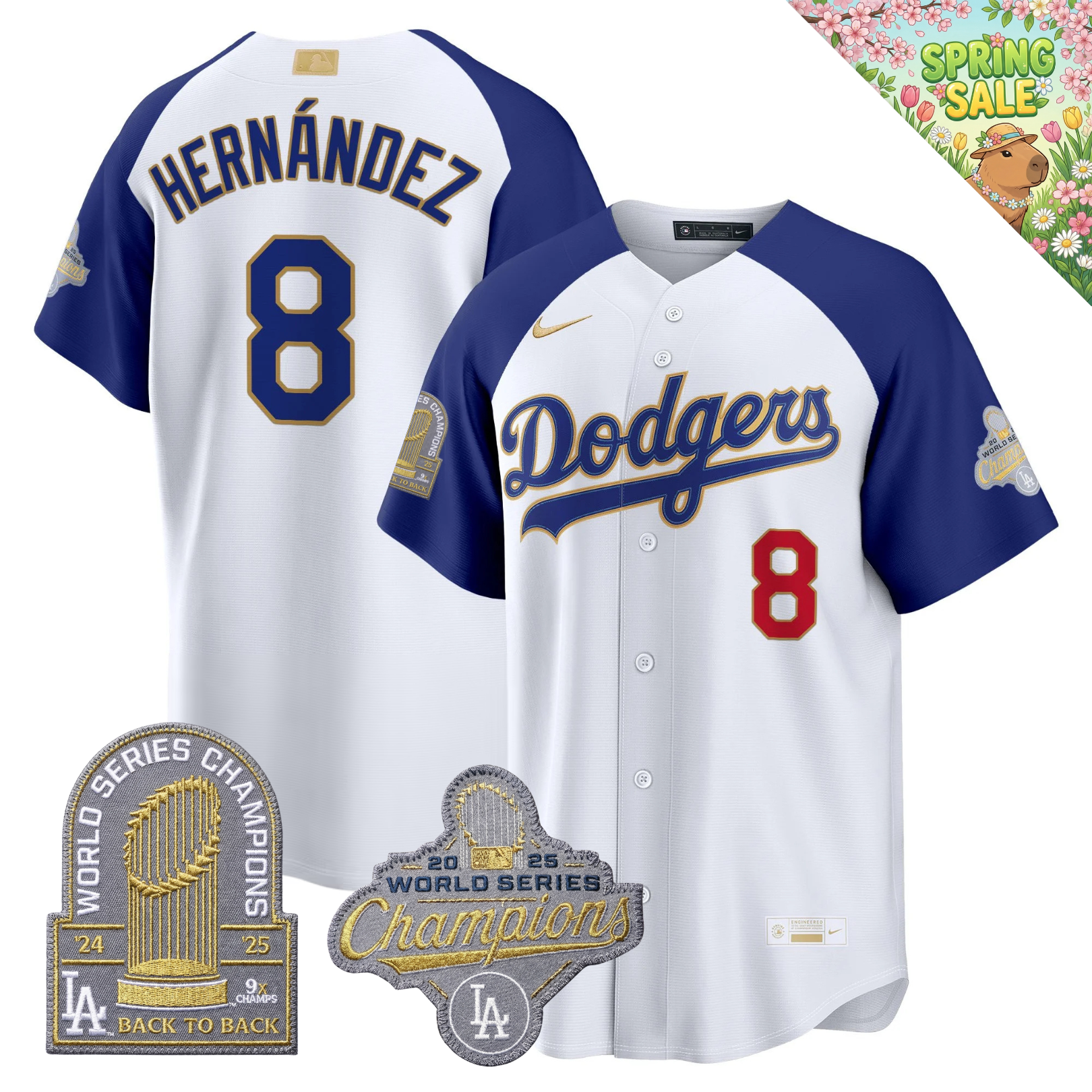 LAD "Gold Collection" Premier Limited Jersey - 9X World Series Champions - Stitched