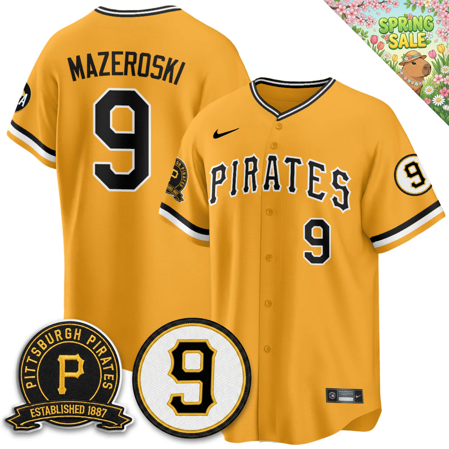 PIT 2026 Limited City Connect Jersey - Bill Mazeroski & EST 1887 Patch - Stitched
