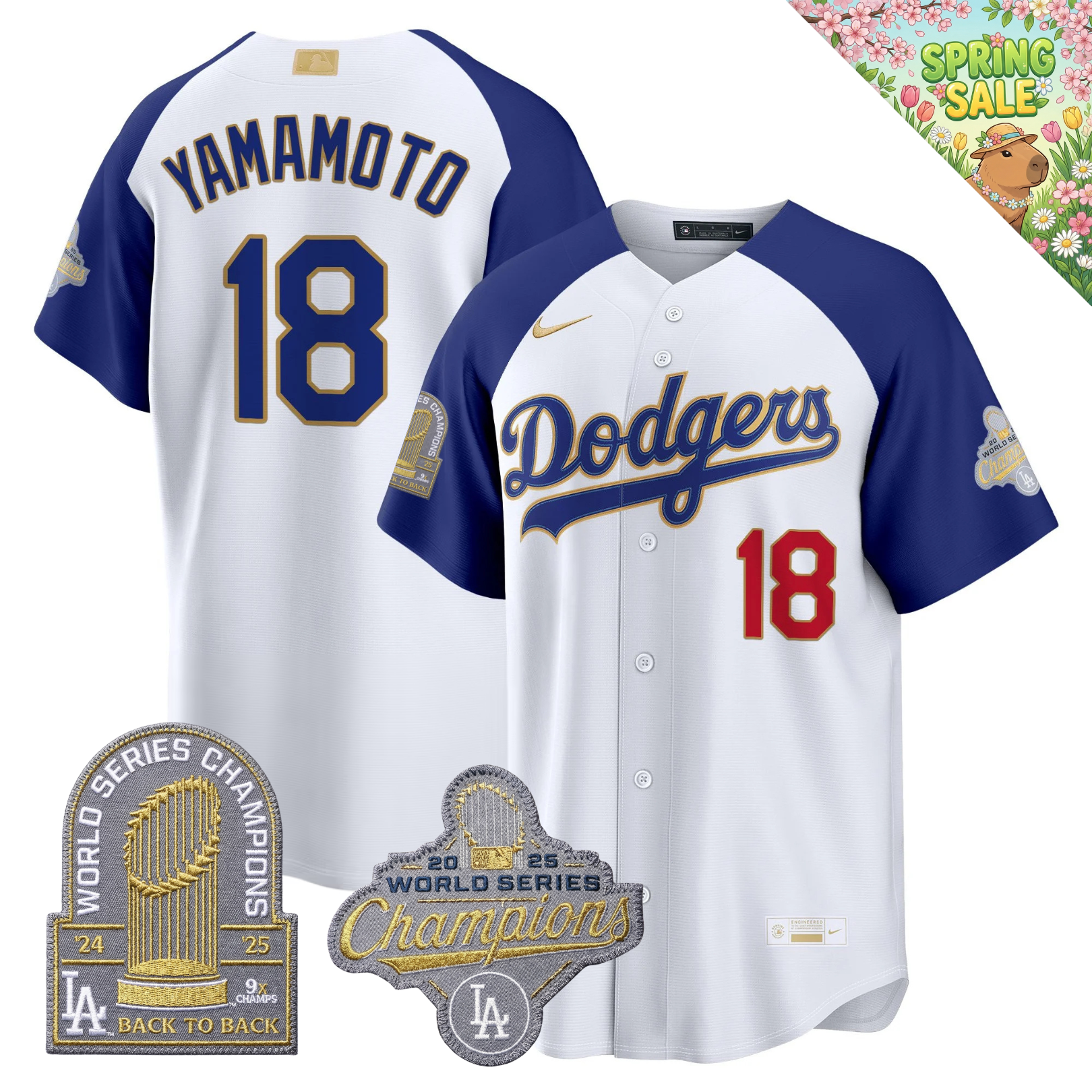 LAD "Gold Collection" Premier Limited Jersey - 9X World Series Champions - Stitched