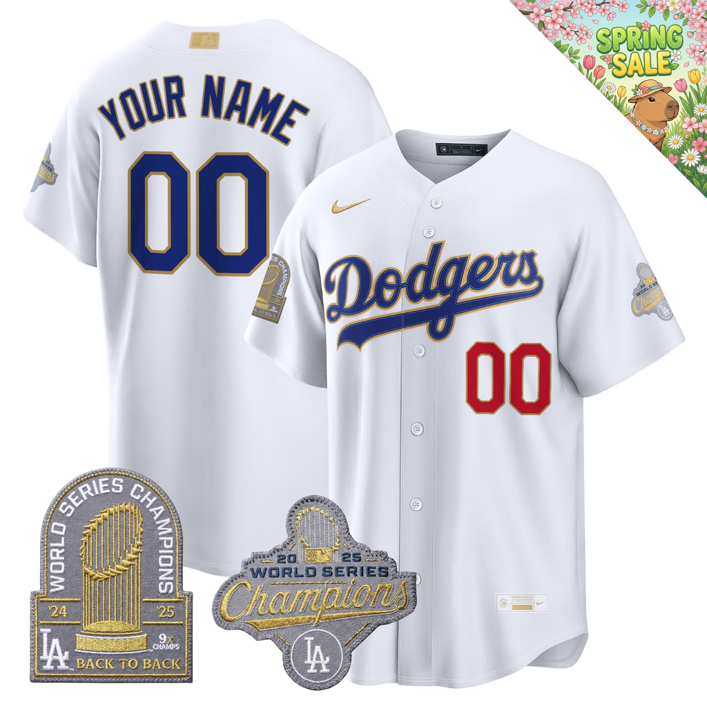 LAD "Gold Collection" Premier Limited Jersey - 9X World Series Champions - Stitched