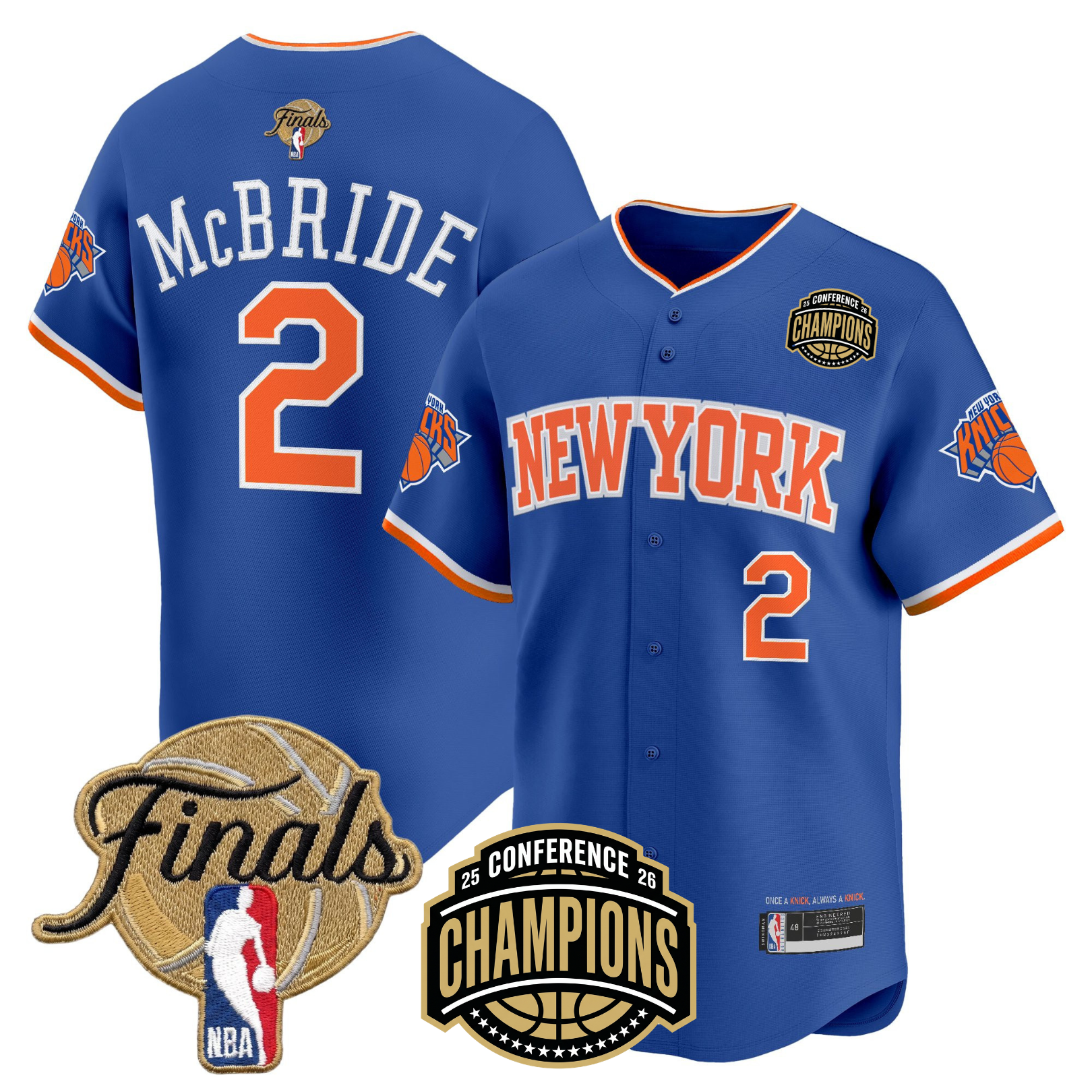 NYK 2026 Finals Vapor Baseball Gold Jersey - Stitched