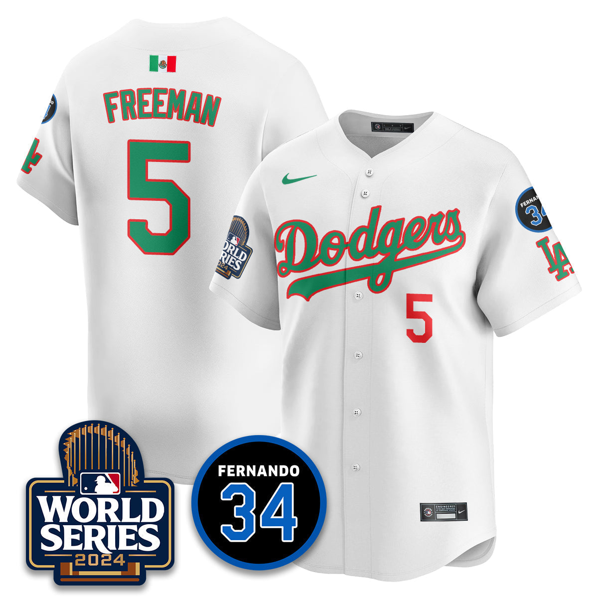 Dodgers Mexico World Series Jersey - Stitched