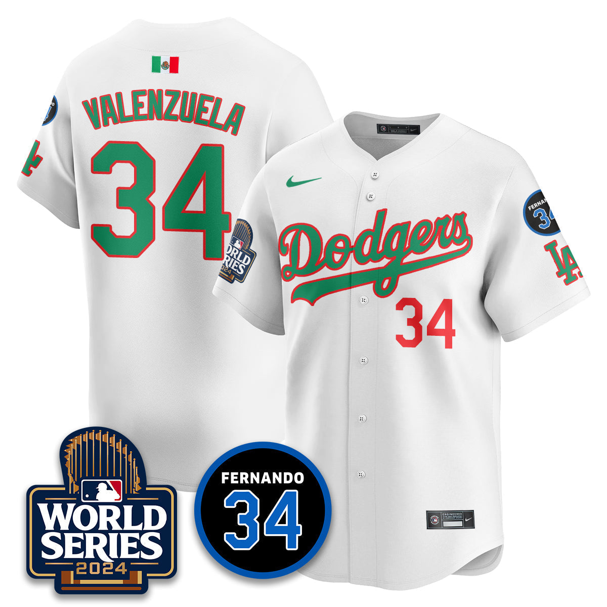 Dodgers Mexico World Series Jersey - Stitched