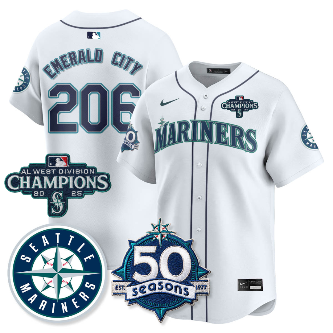 SEA Limited Teal Jersey - 50th Anniversary & AL West Division Champions - Stitched