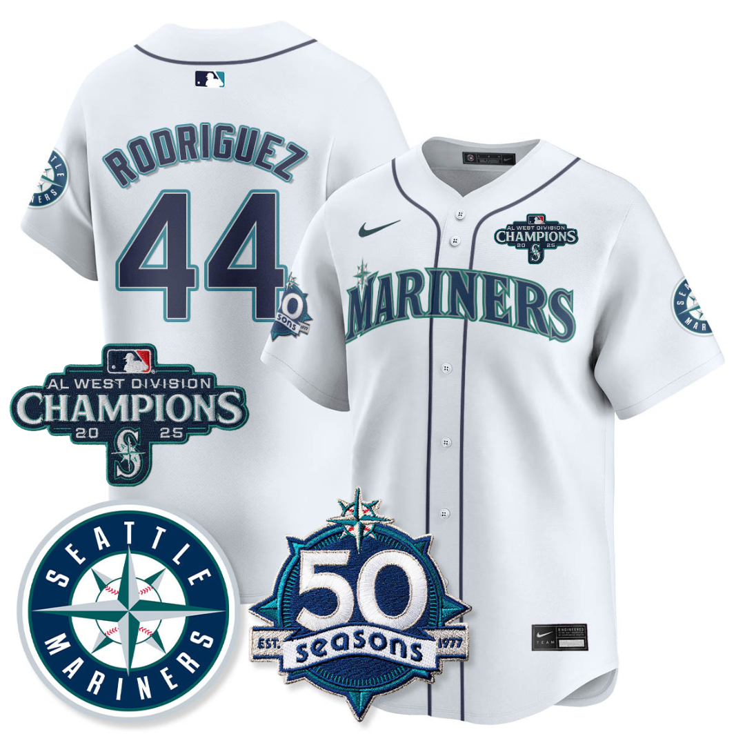 SEA Limited Teal Jersey - 50th Anniversary & AL West Division Champions - Stitched