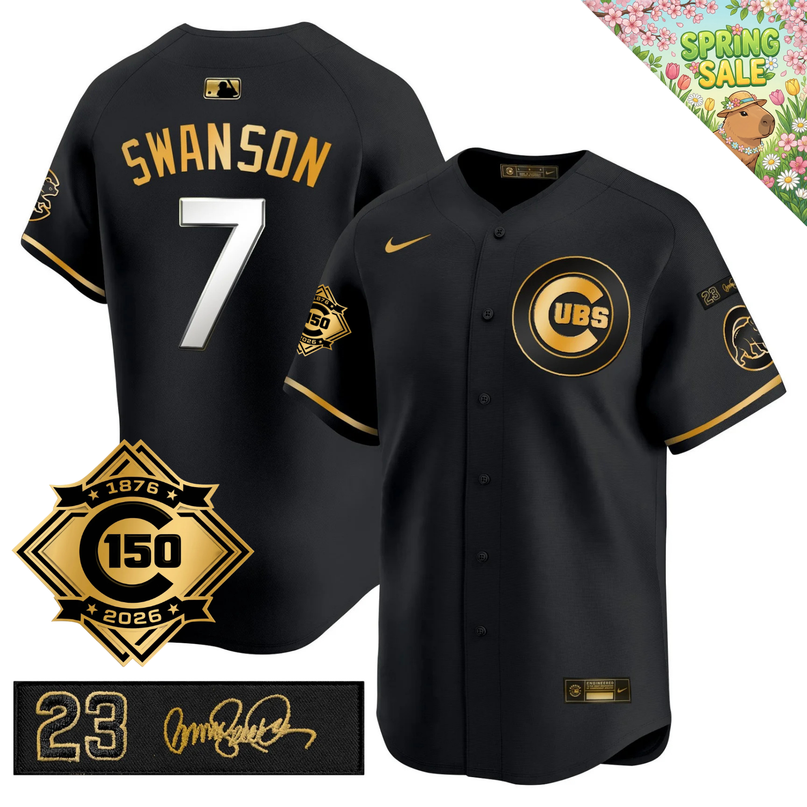 CHC 150th Anniversary & 'Ryne Sandberg Tribute' Limited Blue Jersey - Stitched