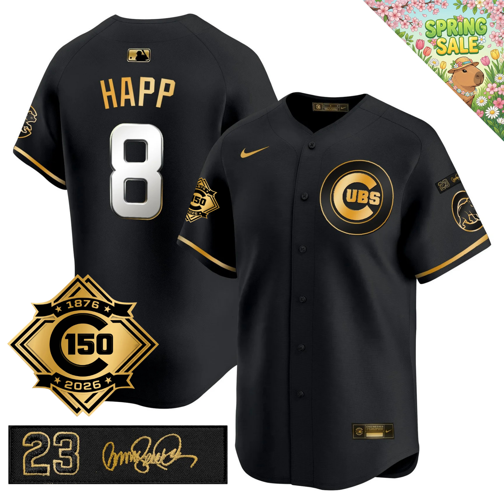 CHC 150th Anniversary & 'Ryne Sandberg Tribute' Limited Blue Jersey - Stitched