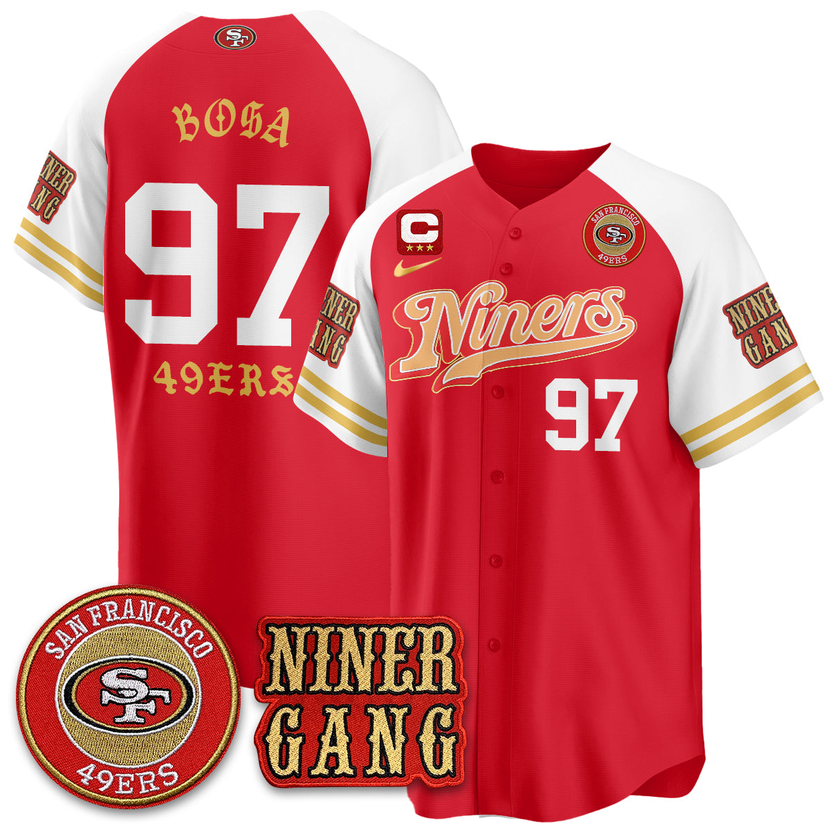 SF Born x Raised Baseball Jersey - Stitched