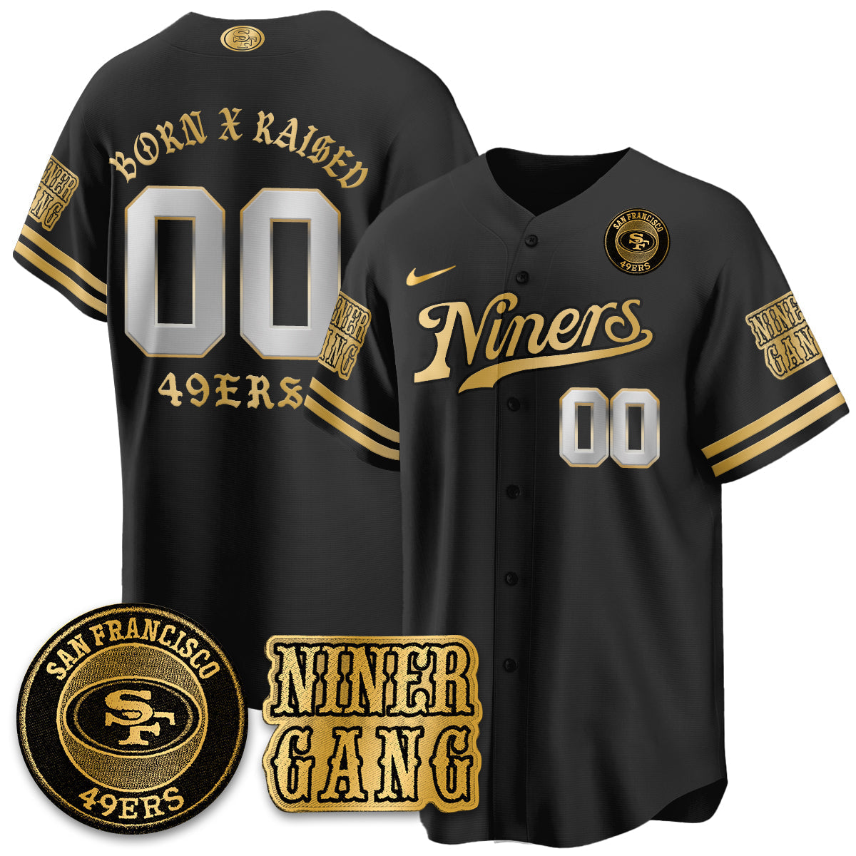 SF Born x Raised Baseball Jersey - Stitched